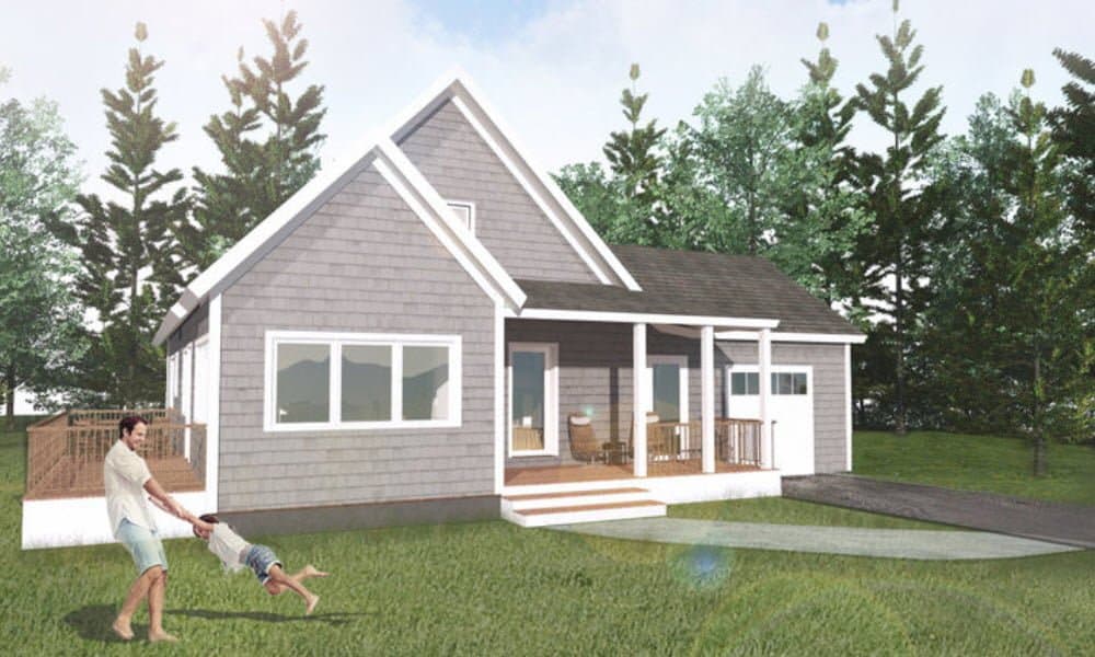 Brightbuilt Home Bungalow Prefab Home Rendering.