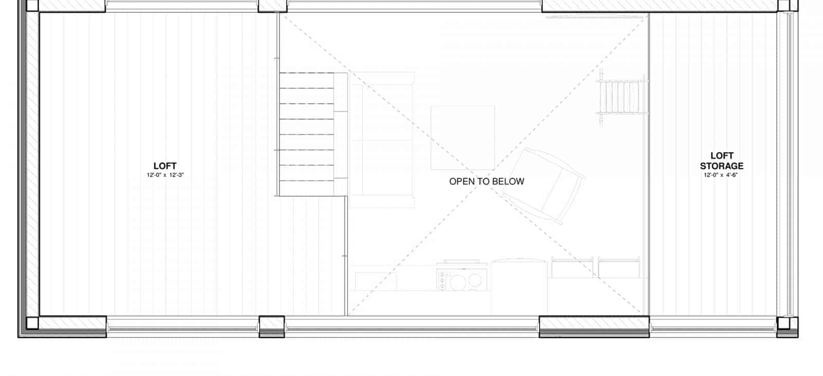 Baldwin Mini Home small prefab home or ADU by Dvele floorplan.