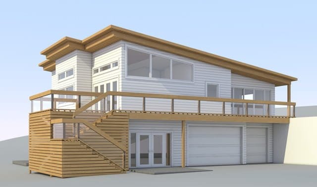 Jenesys Sierra prefab homes - rendering of exterior.