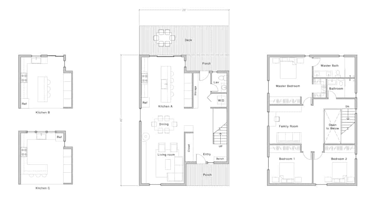 NODE Juniper 2000 sq ft modern prefab home Floor Plan.