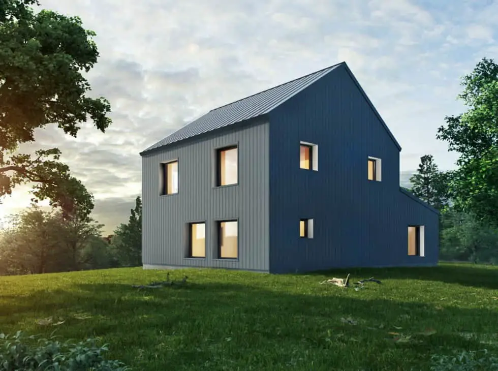 Threshold Builders Farmhouse Model Of Prefab Passive House.
