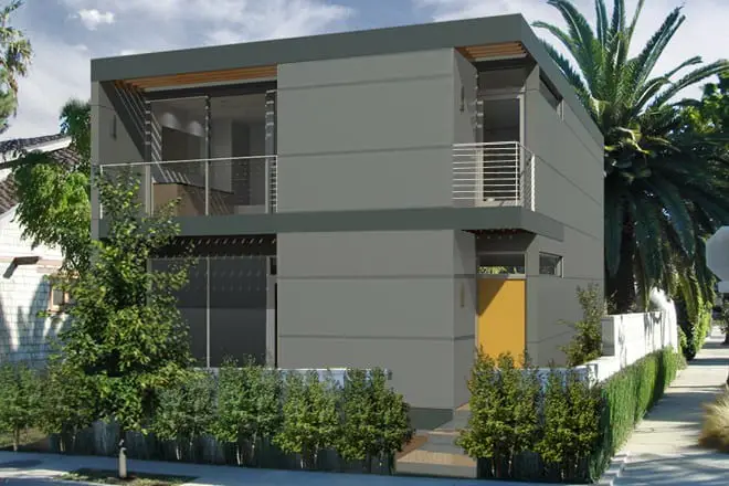 LivingHomes CK7.1 prefab home - exterior rendering.