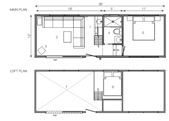 miniHome Solo 36 Bunkie Prefab Home