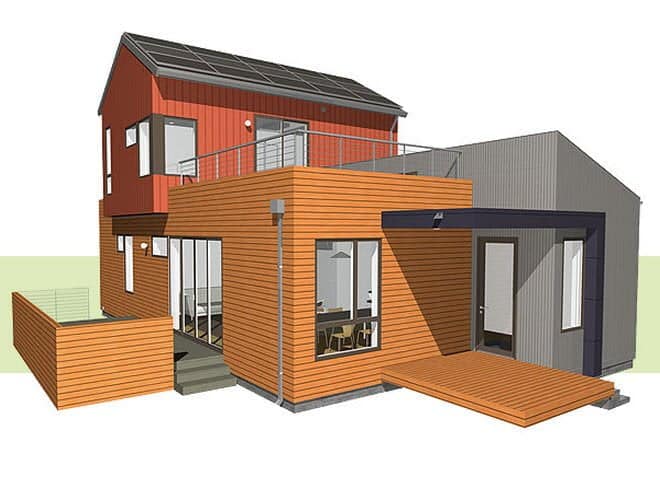pieceHomes Top Deck prefab home - rendering.