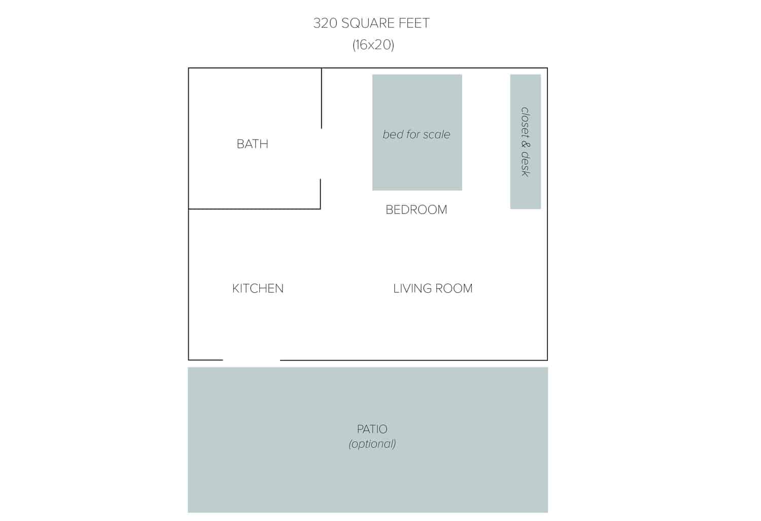 Stack Homes 320 model prefab floor plan.